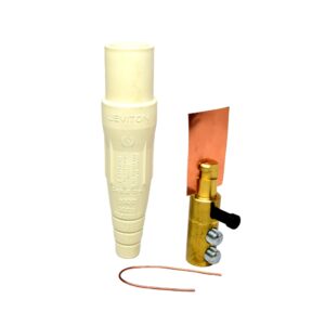 Conector unipolar macho 400A 600V 2 tornillos fijación 1/0-4/0 blanco