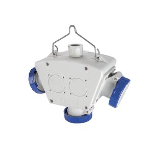 Adaptador múltiple OUT: 3 tomacorrientes 2x16A+T 250V IP67 6H