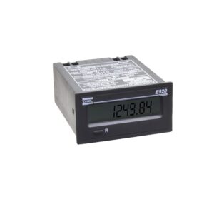 Contador de impulsos c/horómetro 28x53mm 12/220VAC/CC 8 dígitos