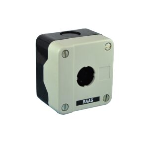Caja vacía d/termoplástico para pulsador de 1 orificio 22mm IP65