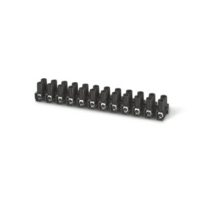 Bornera de regleta 16mm2 12 bornes negro