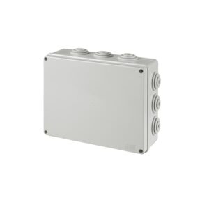 Caja de derivación PVC 190x140x70mm con 10 pasacables PG29 IP55