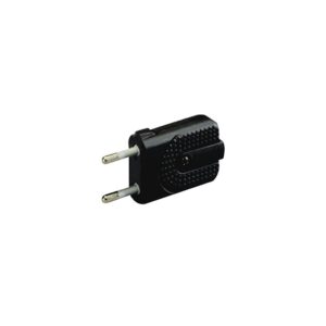 Enchufe con espigas redondas 2x10A 250V PVC reversible
