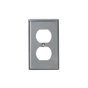 Placa para tomacorriente doble de acero inoxidable