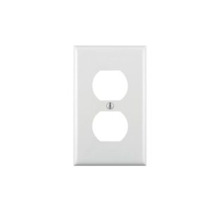 Placa para tomacorriente doble de nylon blanco