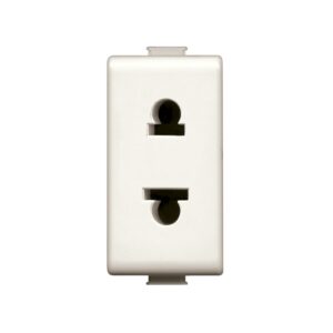 Tomacorriente universal 2x16A 250V 1 módulo marfil Matix