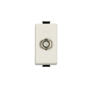 Toma coaxial TV tipo F 1 módulo marfil Matix