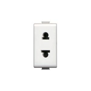 Tomacorriente universal 2x16A 250V 1 módulo blanco Matix