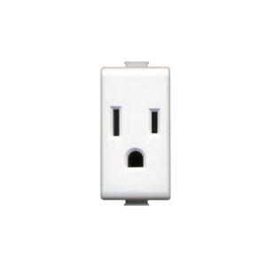 Tomacorriente simple 2x15A+T 250V 1 módulo blanco Matix