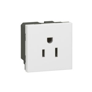 Tomacorriente tipo UL 2x15A+T 220V 2 módulos blanco Mosaic