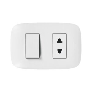 Tomacorriente universal 2x16A + interruptor 10A 250V Domino Sencia