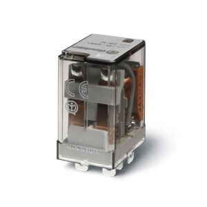Relé 8 pines 24VCD 2NA/NC 12A 250V c/indicador mecánico