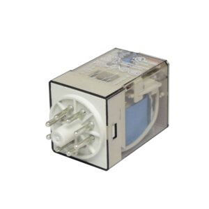 Relé 8 pines 12VCD 2NA/NC 10A 250V c/indicador mecánico