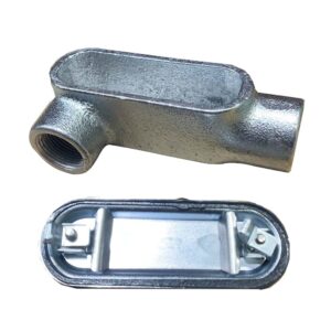 Caja Condulet hierro tipo LR 3¨, tapa+empaque, galvanizado en caliente, UL