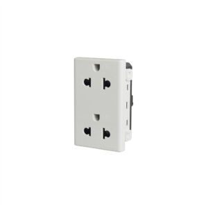 Tomacorriente universal doble 2X16A+T 127/250V 3 módulos blanco Matix