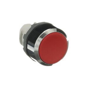Cabeza para pulsador no luminoso rasante rojo 22mm plástico cromado