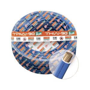 Cable THW-90+Plus 10AWG 750V aislamiento PVC azul, clase 2, x rollo