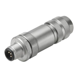 Conector recto M12 metal de 5 polos macho Code A IP67