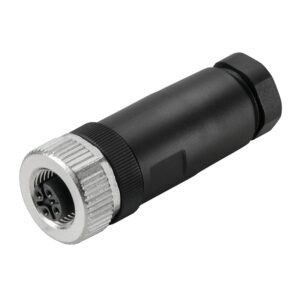 Conector recto M12 plástico de 5 polos hembra Code A IP67