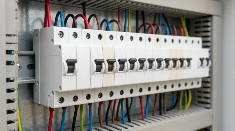 Interruptores dentro de un tablero eléctrico