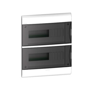 Tablero para empotrar de termoplástico 24DIN 382X310X102mm con puerta