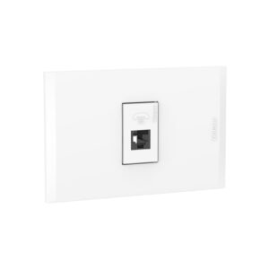Toma Telefónica RJ11 blanco c/placa blanca Modus Style